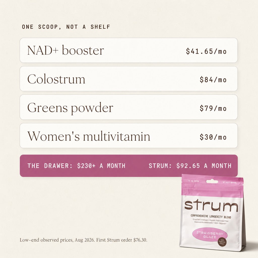 One scoop, not a shelf — what Strum replaces